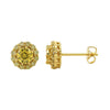 Ice Chunk Circle Micro Pave CZ Bling Bling Earrings