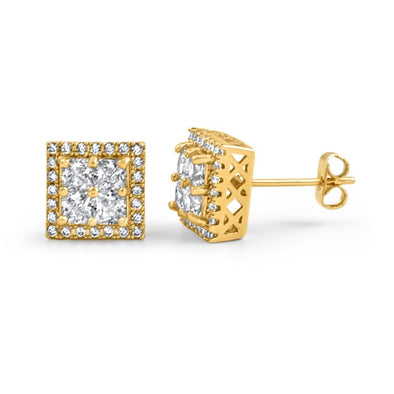 Super Box Micro Pave CZ Bling Bling Earrings