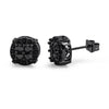 Princess Cut Circle Micro Pave CZ Bling Bling Earrings