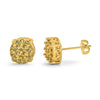 Princess Cut Circle Micro Pave CZ Bling Bling Earrings