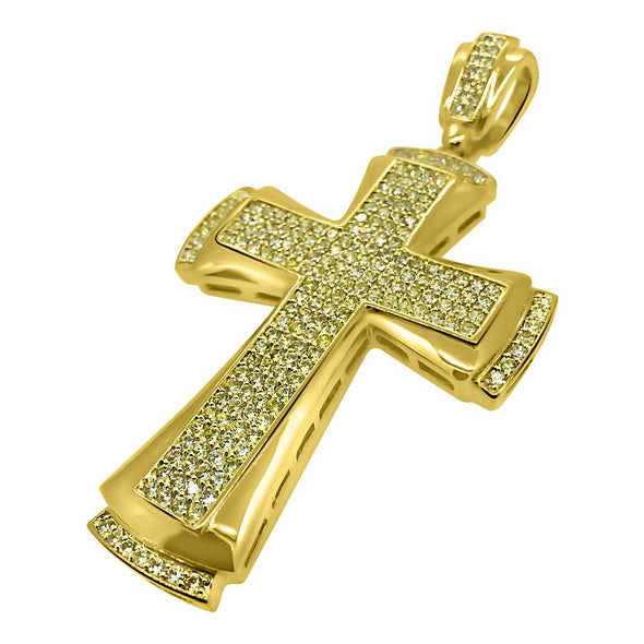 CZ Designer Cross Lemonade Pendant