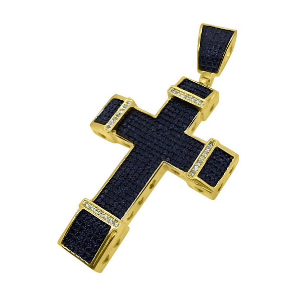 Black and Yellow Chunky Gold Cross
