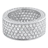 Thick 360 Eternity CZ Mens Micro Pave Bling Bling Ring