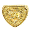 Triangular CZ Mens Micro Pave Bling Bling Ring
