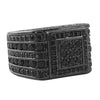 Square Cluster CZ Mens Micro Pave Bling Bling Ring