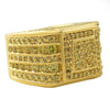 Square Cluster CZ Mens Micro Pave Bling Bling Ring