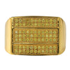 Triple Bars CZ Mens Micro Pave Bling Bling Ring