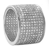 Eternity 9 Row CZ Mens Micro Pave Bling Bling Ring