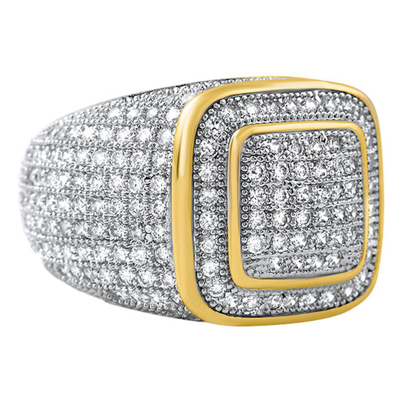 Champions CZ Mens Micro Pave Bling Bling Ring