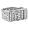 Ice Bar CZ Mens Micro Pave Bling Bling Ring