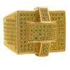 Cross All CZ Mens Micro Pave Bling Bling Ring