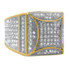 Full Ice Kite CZ Mens Micro Pave Bling Bling Ring