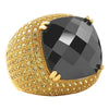 Rose Cut Imperial CZ Mens Micro Pave Bling Bling Ring