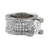 Custom Centerstone Solitaire CZ Mens Micro Pave Bling Bling Ring