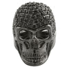 3D Skull Detailed CZ Mens Micro Pave Bling Bling Ring