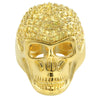 3D Skull Detailed CZ Mens Micro Pave Bling Bling Ring