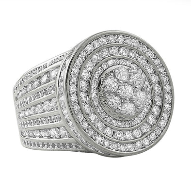 CEO Boss CZ Mens Micro Pave Bling Bling Ring