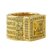 Executive President CZ Mens Micro Pave Bling Bling Ring