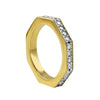 Skinny Octagon CZ Mens Hip Hop Ring