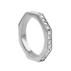 Skinny Octagon CZ Mens Hip Hop Ring