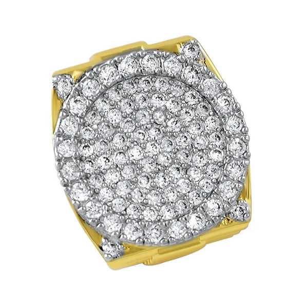 Bling Bling Octagon CZ Mens Hip Hop Ring