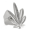 Marijuana Leaf 420 Detailed Mens Hip Hop Ring