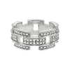 Multi Link CZ Mens Hip Hop Ring