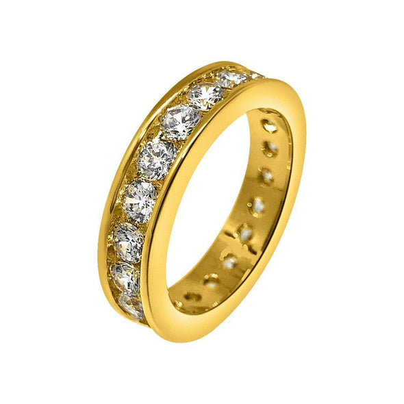 Channel Set Eternity Band CZ Hip Hop Ring