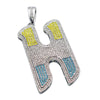 Hip Hop Graffiti Initial 3 Color Pendant