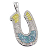 Hip Hop Graffiti Initial 3 Color Pendant