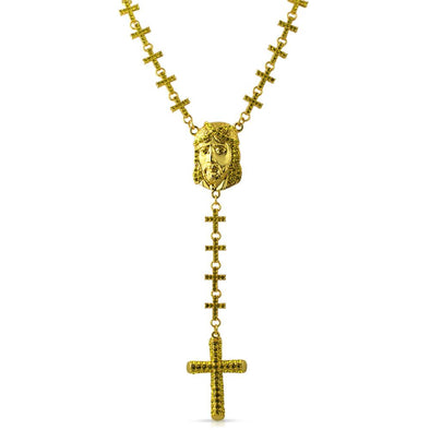 Cross Links Rosary Lemonade Gold Jesus Piece Chain