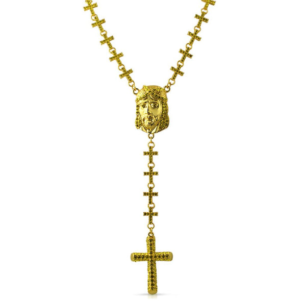 Cross Links Rosary Lemonade Gold Jesus Piece Chain