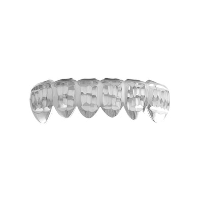 Classic Grillz Rhodium Diamond Cut Bottom