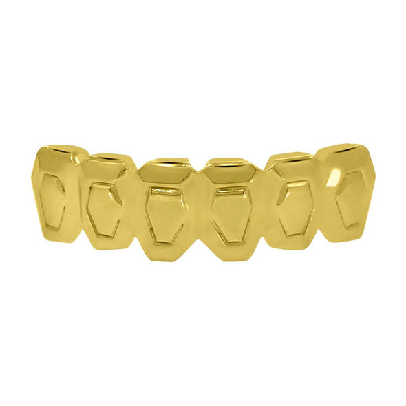 Custom Boxy Style Gold Grillz Bottom Teeth