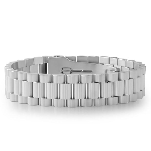 Stainless Steel Presidential Bracelet w/ Watch Buckle