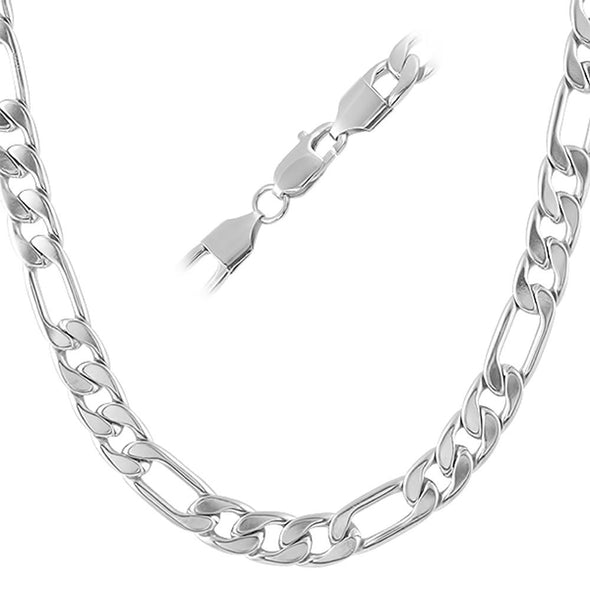 Figaro Stainless Steel Chain Necklace 8MM