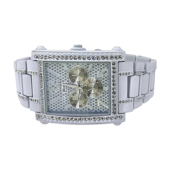 White Rectangle Watch