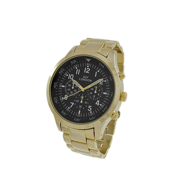 Black Dial Gold Mens Sport Watch