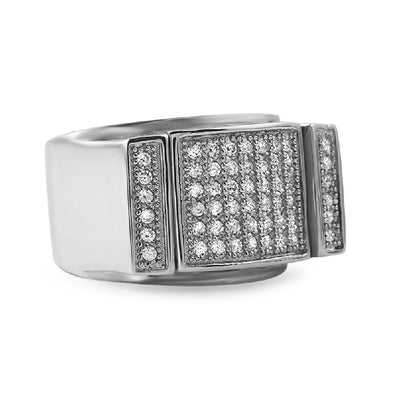 CZ Micro Pave Ring Steel