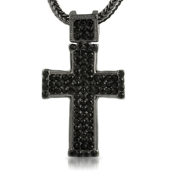 Black Classic Cross  Chain Small