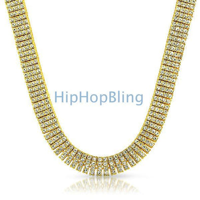 Gold 4 Row Bling Bling Chain