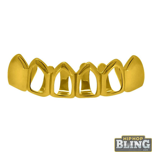 Gold Grillz 4 Outline Bottom Teeth