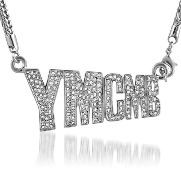 YMCMB Rhodium Pendant  Chain