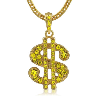 Lemonade Dollar Sign Hip Hop Pendant  Chain Small