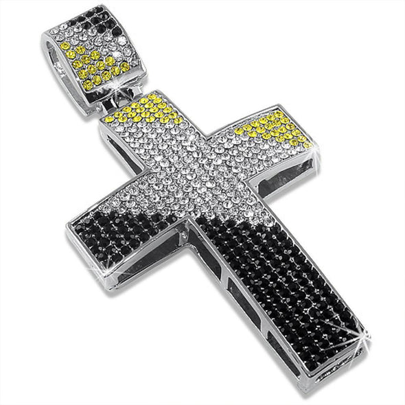 Canary Black  White Diagonal Cross