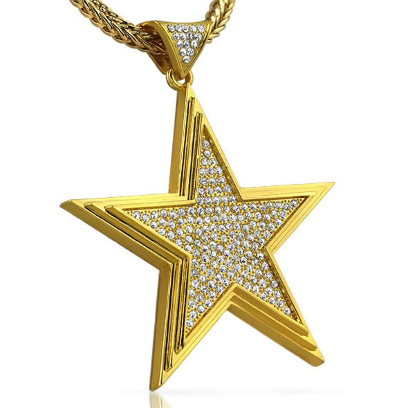Gold Super Star Pendant
