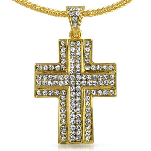 Gold Ballers Cross  Chain Small