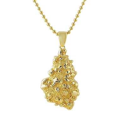 Gold Nugget Detailed Pendant