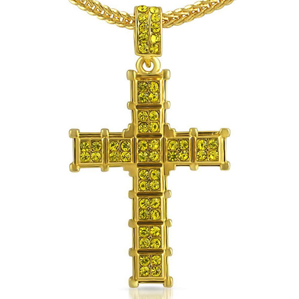 Lemonade Cube Cross Charm Chain Small