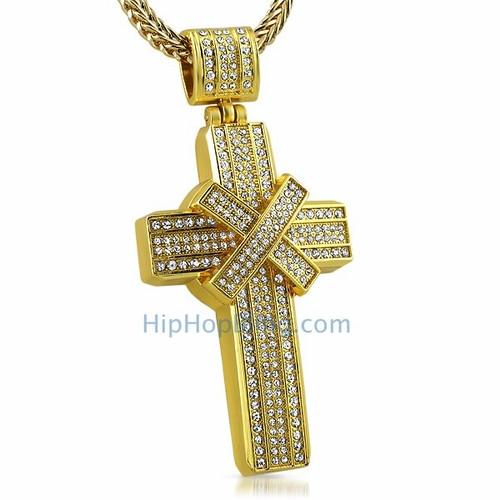 Gold X Cross Pendant